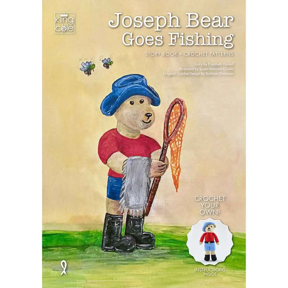 Joseph Bear Goes Fishing Story Book and Crochet Pattern Kit