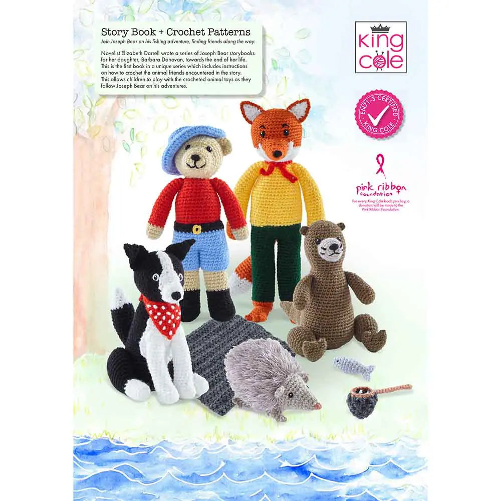 Joseph Bear Goes Fishing Story Book and Crochet Pattern Kit