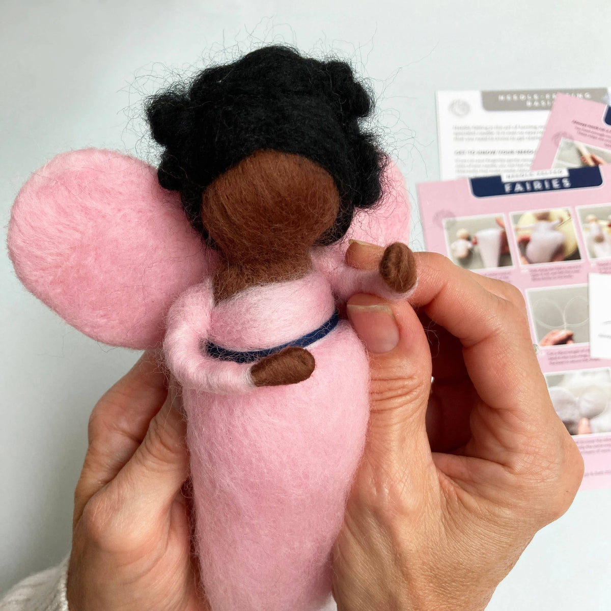 Needle Felting Kit, Fairies. Make THREE felted fairy dolls