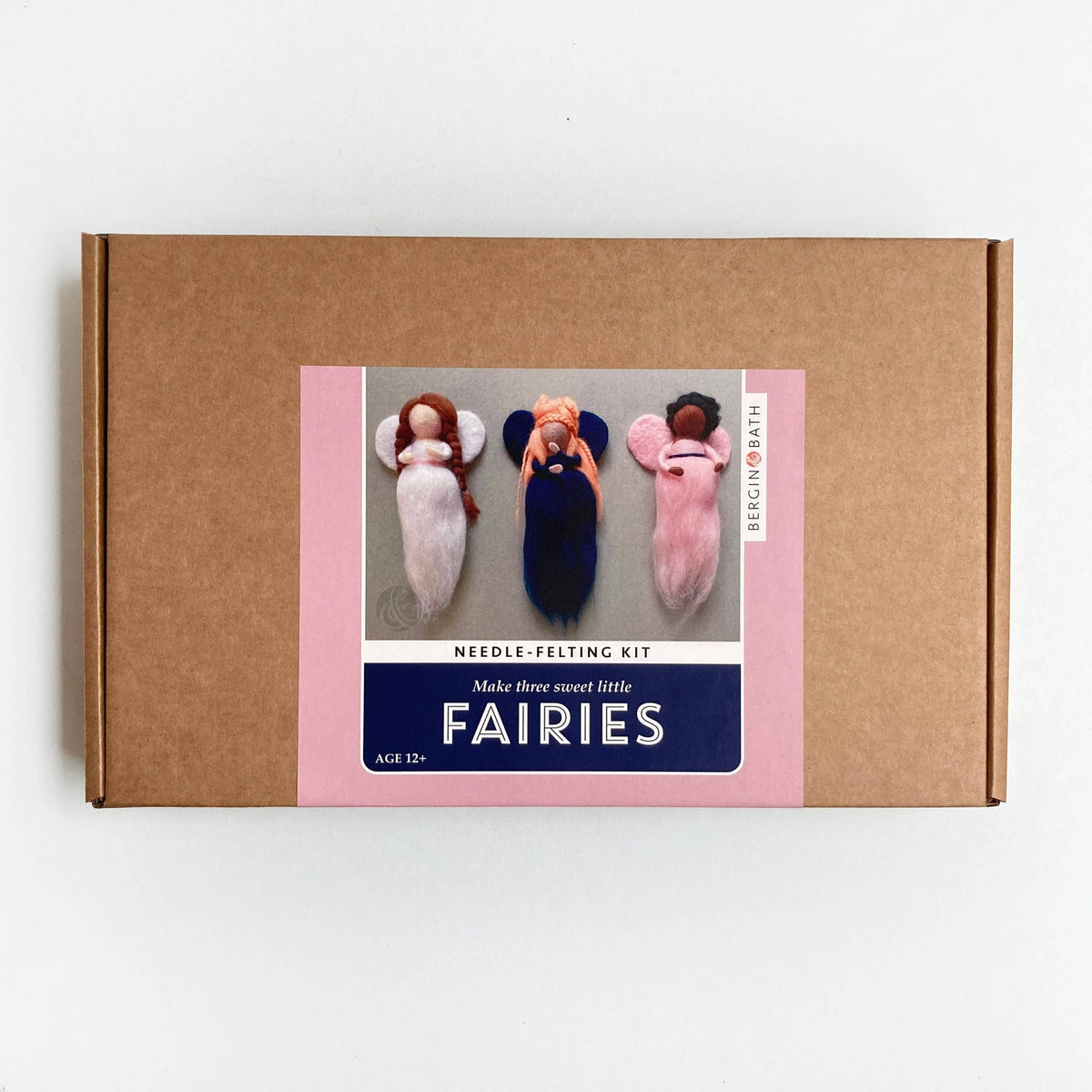 Needle Felting Kit, Fairies. Make THREE felted fairy dolls