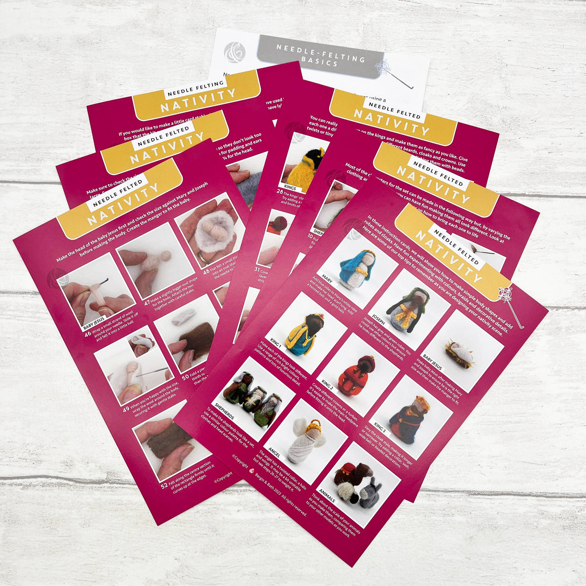Needle Felting Bumper Kit - NATIVITY. A Premium Starter Set.