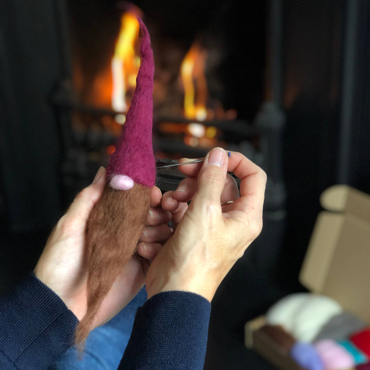 Premium needle felting kit - SEVEN Naughty Gnomes.