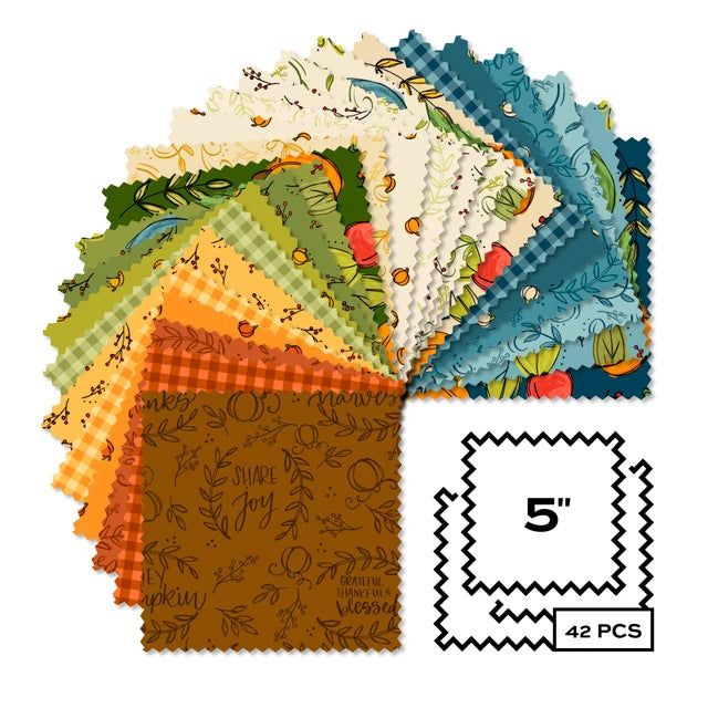 Andover Harvest Home – 5″ Fabric Squares