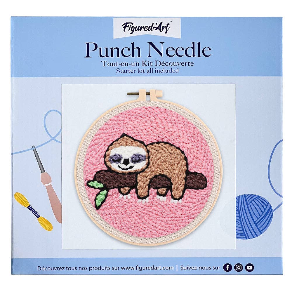 Punch Needle Kit - Sloth on a Branch