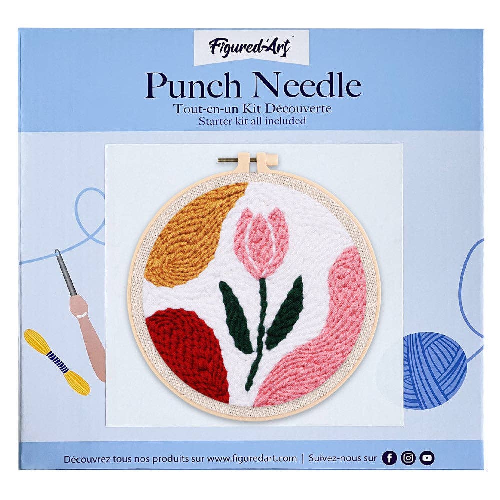 Punch Needle Kit - Pink Tulip