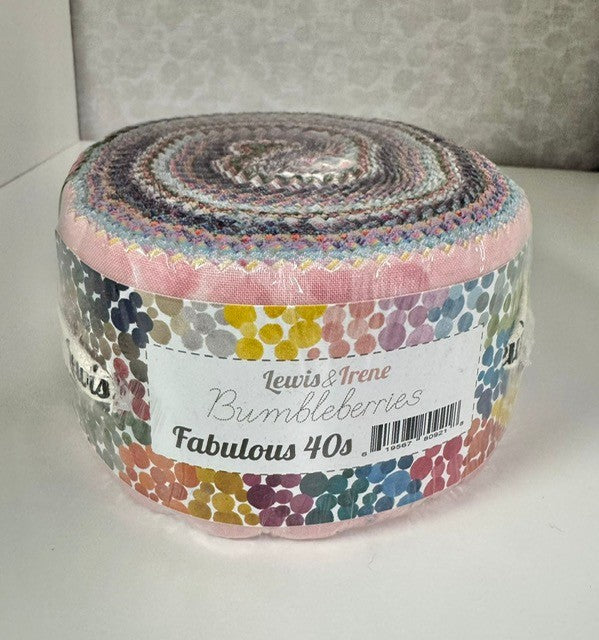 Lewis & Irene Bumbleberries Fabric Strip Bundle – 40 × 2.5″ Strips