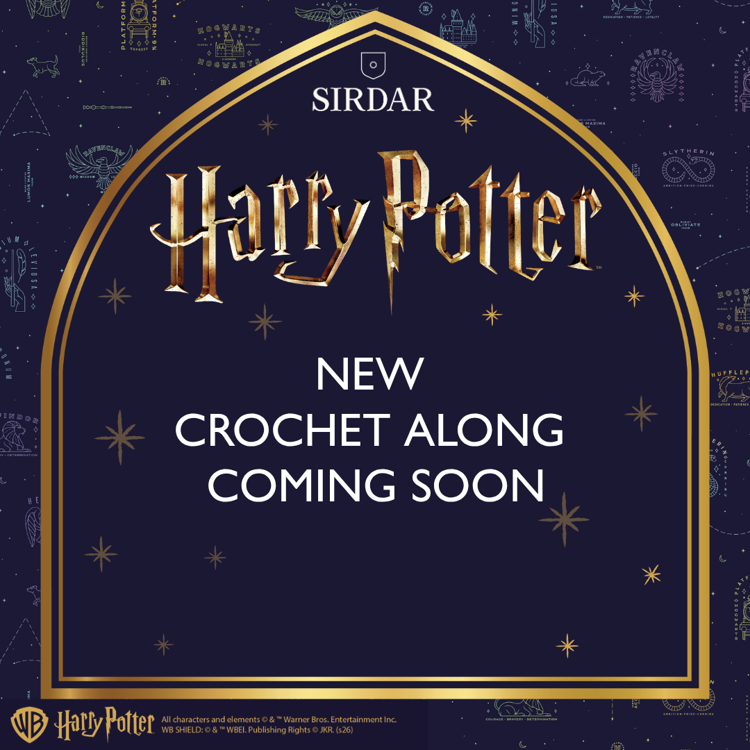 Sirdar Harry Potter new crochet along coming soon promotional artwork