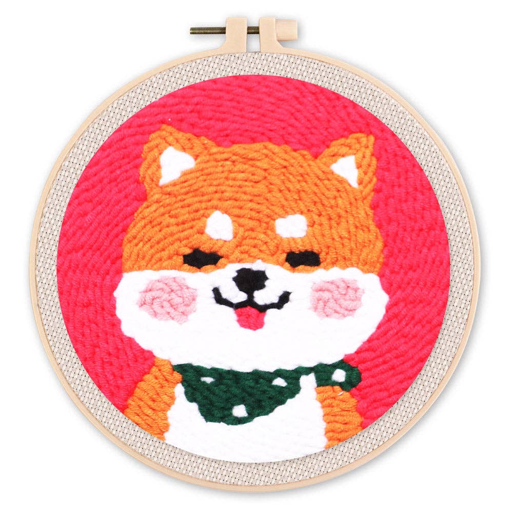 Punch Needle Kit - Shiba Inu dog