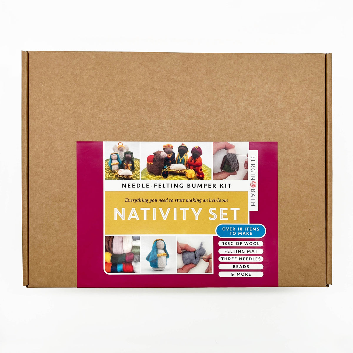 Needle Felting Bumper Kit - NATIVITY. A Premium Starter Set.
