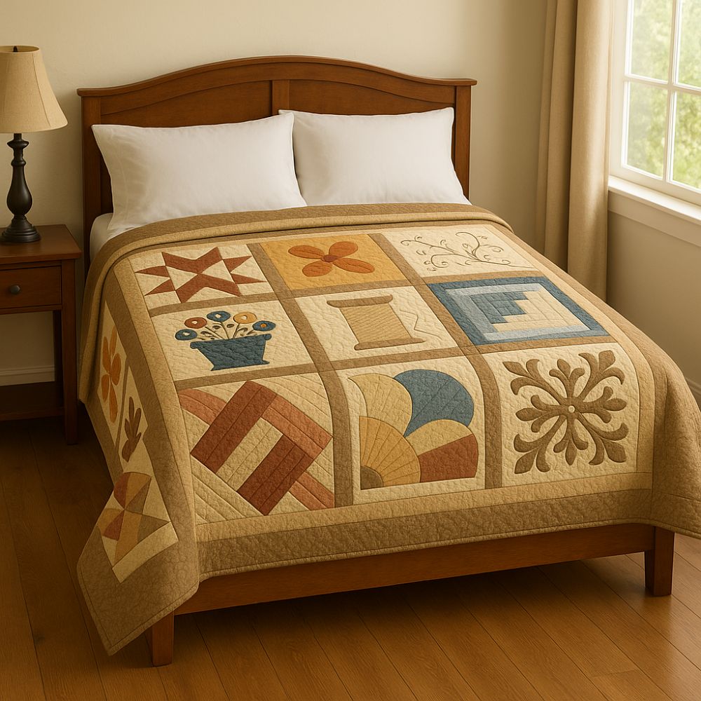 stunning, double-bed–sized quilt